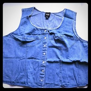 Plus size denim tank top
